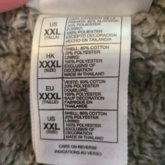 Disney Parks Mickey Mouse Blue Striped Fur Lined Full Zip Hoodie Size XXL - Picture 6 of 9